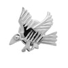 Shining Jewel Silver Plated Brooch/Lapel Pin For Men - Flying Bird Design SJ_9098 (S)