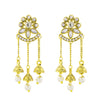 Gold Traditional Earring With Tassel (SJ_912)