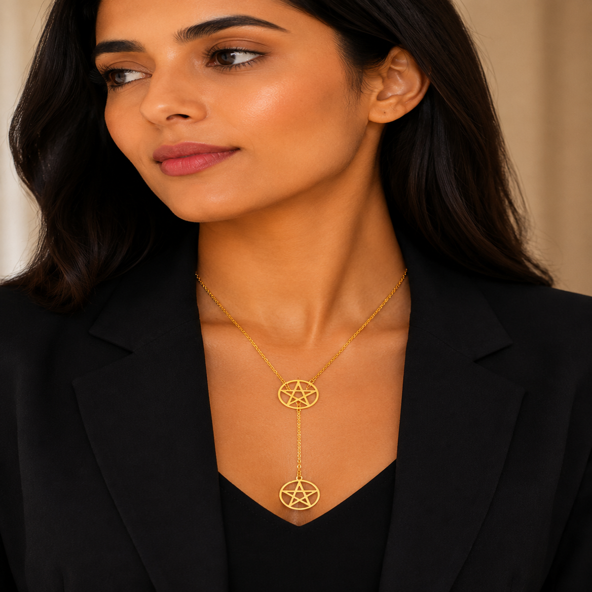 Gold Plated Stylish Designer Adjustable and Delicate Contemporary Geometric Pendent For Girls, Teens & Women (MD_2121)
