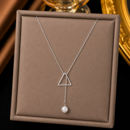 Silver Plated Stylish Designer Adjustable and Delicate Contemporary Geometric Pendent For Girls, Teens & Women (MD_2126)