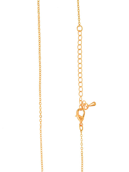 Moon Dust Gold Plated Designer Flower Clover Pendant With Matching Earring For Girls, Teens & Women