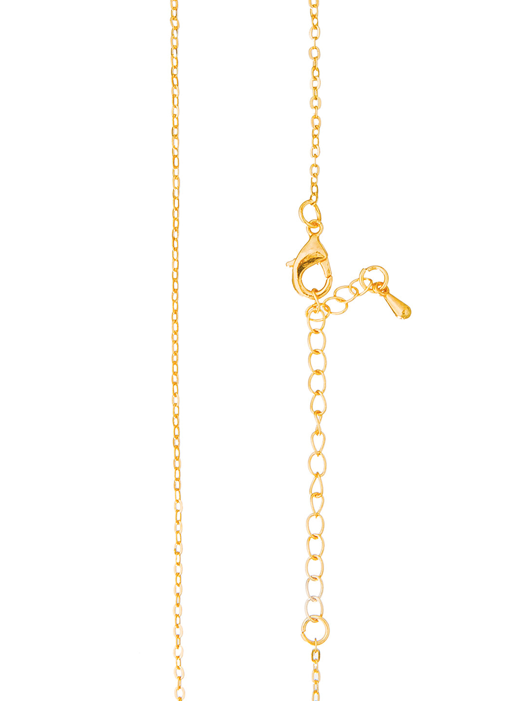 Moon Dust Gold Plated Designer Flower Clover Pendant With Matching Earring For Girls, Teens & Women