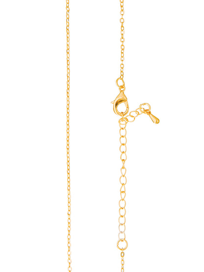 Moon Dust Gold Plated Designer Flower Clover Pendant With Matching Earring For Girls, Teens & Women