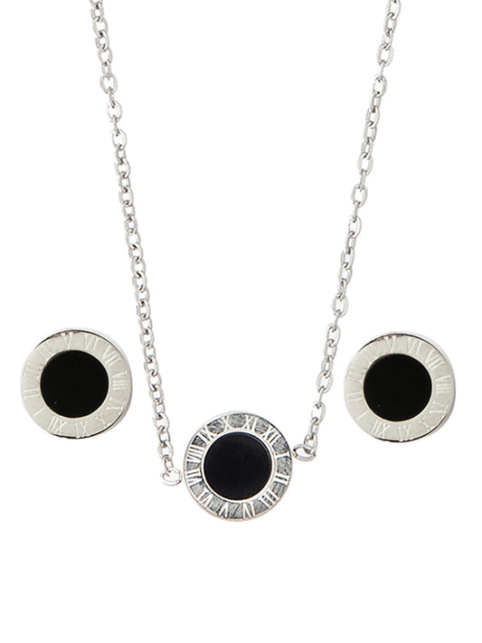 Moon Dust Silver Plated Designer Long Chain Necklace With Matching Earring For Girls Teens Women - MD_2140
