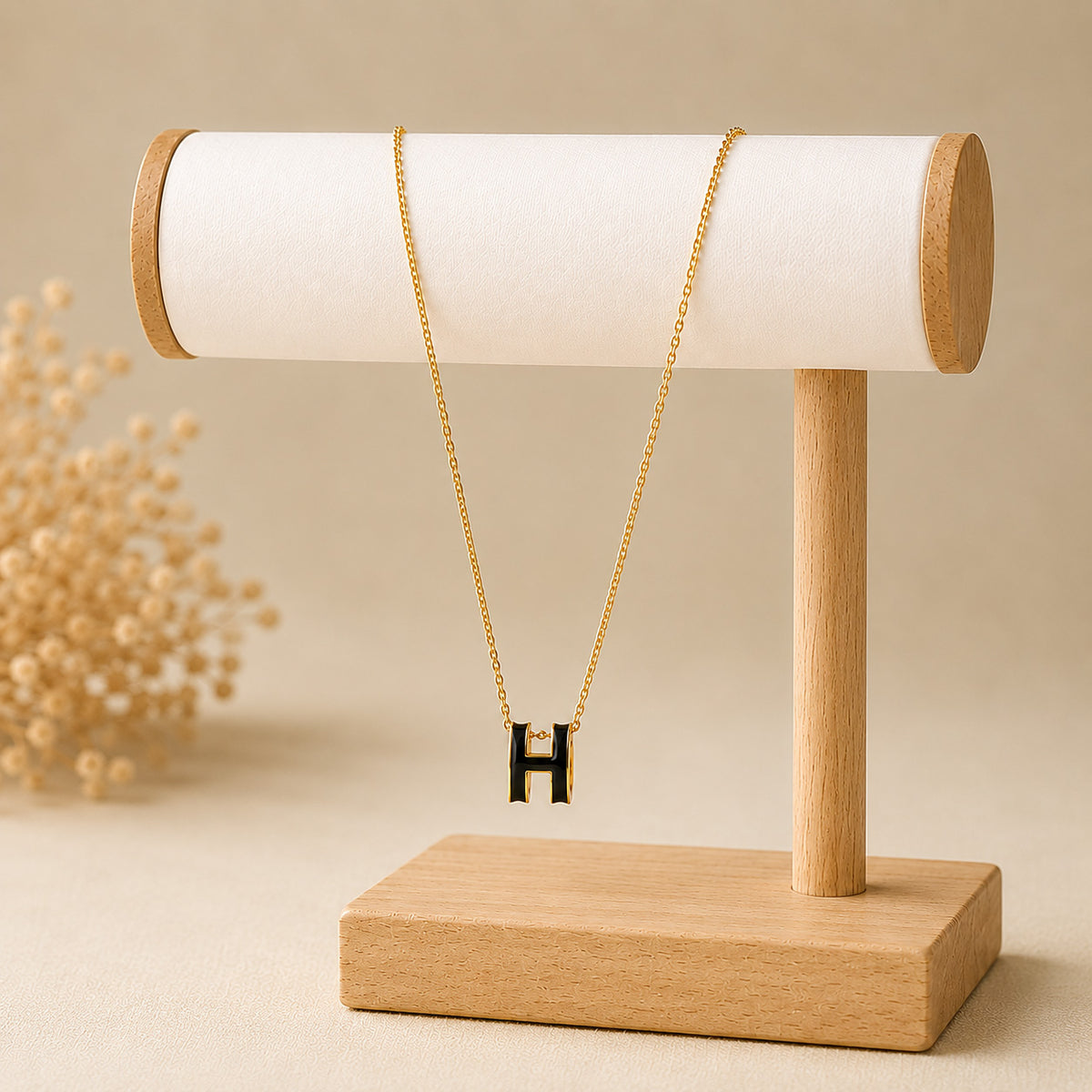 MOONDUST Gold Plated Stylish Delicate Pendant Necklace For Women (MD_2157_BK)
