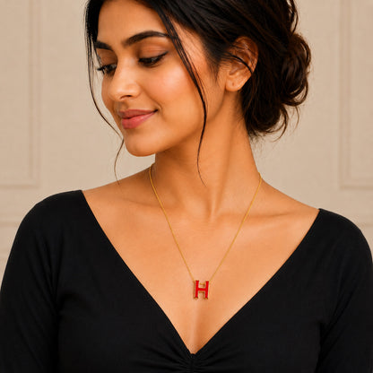 MOONDUST Gold Plated Stylish Delicate Pendant Necklace For Women (MD_2157_R)