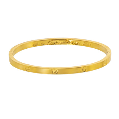 MOONDUST Gold Plated Latest Stylish Cuff Bangle with Cubic Zirconia Stones Bracelet for Women