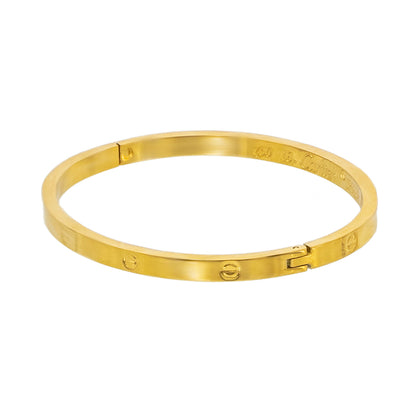 MOONDUST Gold Plated Latest Stylish Cuff Bangle with Cubic Zirconia Stones Bracelet for Women