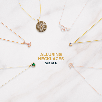 Alluring Set of 6 Necklaces for Work