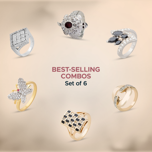 Set of 6 Fashionable Rings