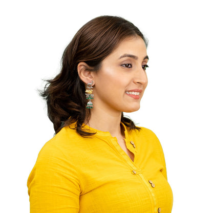 Traditional Deer Design Earrings Combo for Women (Pack of 3)