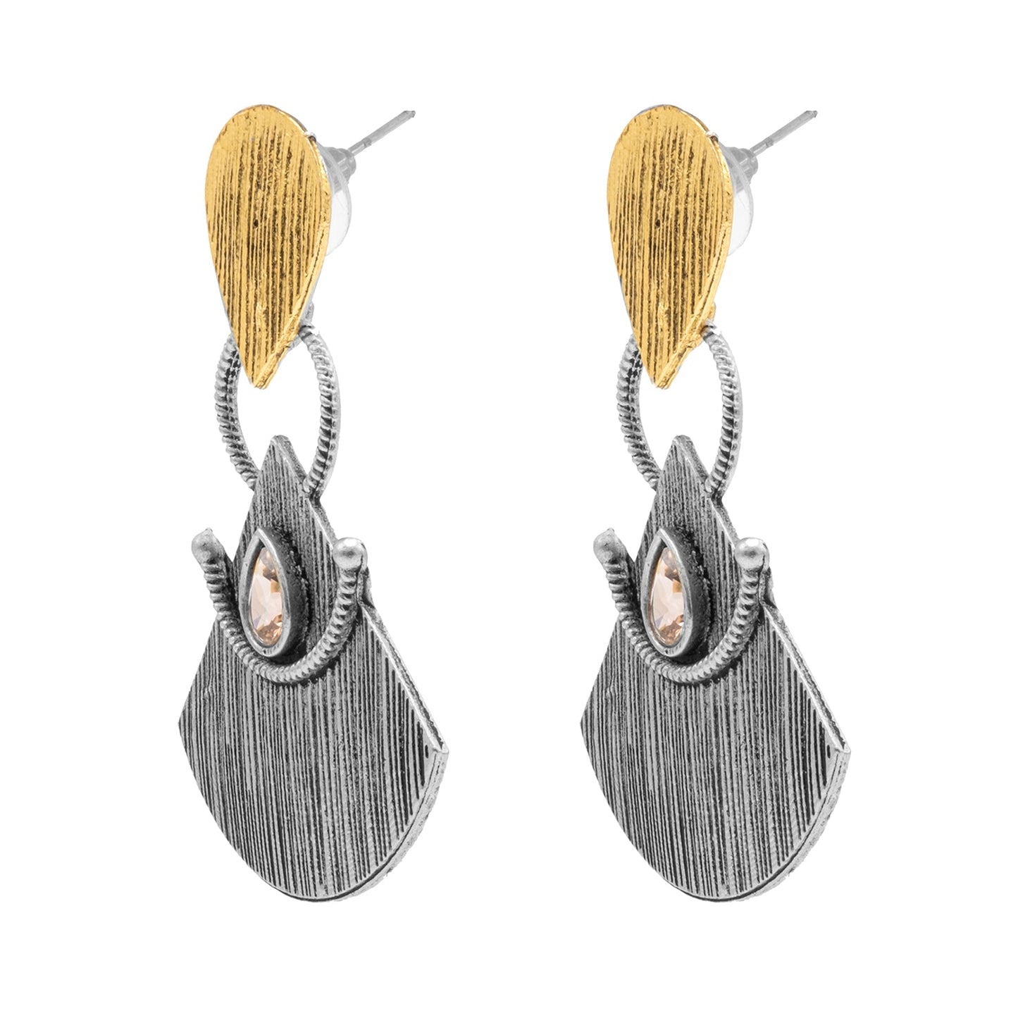 Antique Dual Two Tone Plated Earrings for Women (SJE_276)