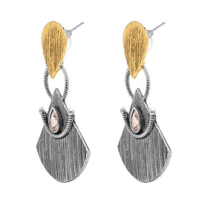 Antique Dual Two Tone Plated Earrings for Women (SJE_276)