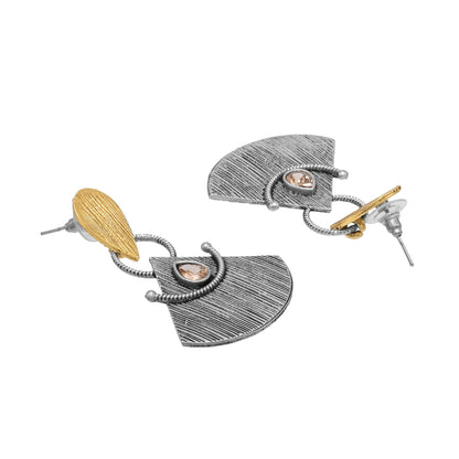 Antique Dual Two Tone Plated Earrings for Women (SJE_276)
