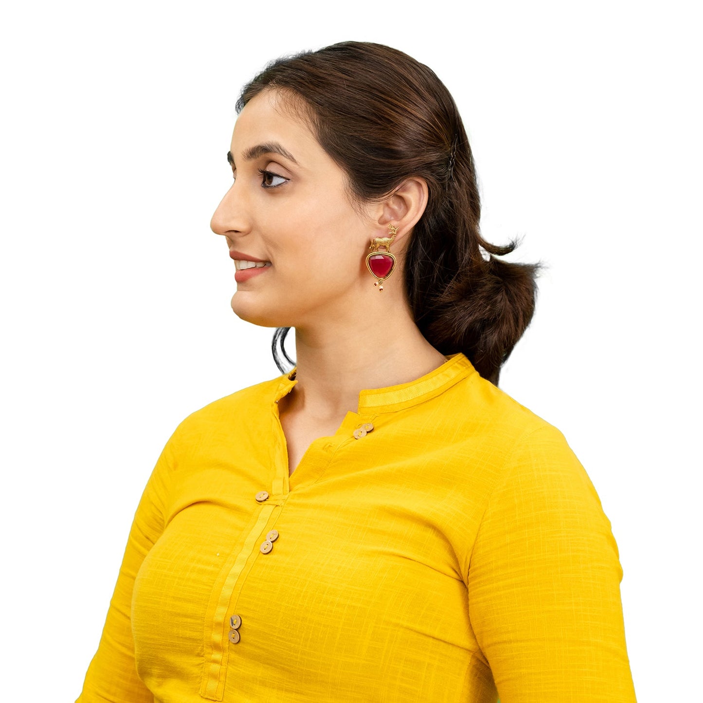 Traditional Deer Design Earrings Combo for Women (Pack of 3)