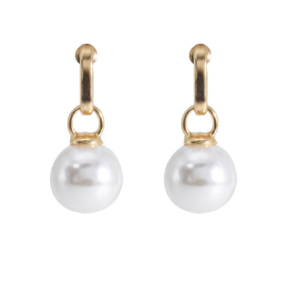 Shining Jewel Western Style Gold Plated Pearl Drop Earring For Women - (SJE_95_G_D1)