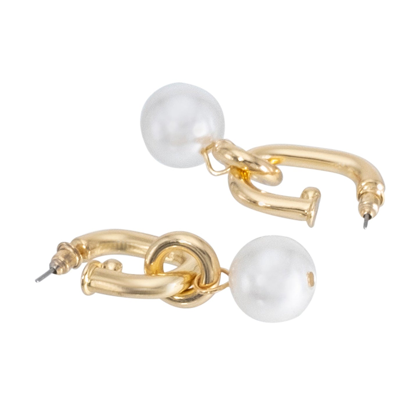 Shining Jewel Western Style Gold Plated Pearl Drop Earring For Women - (SJE_95_G_D2)