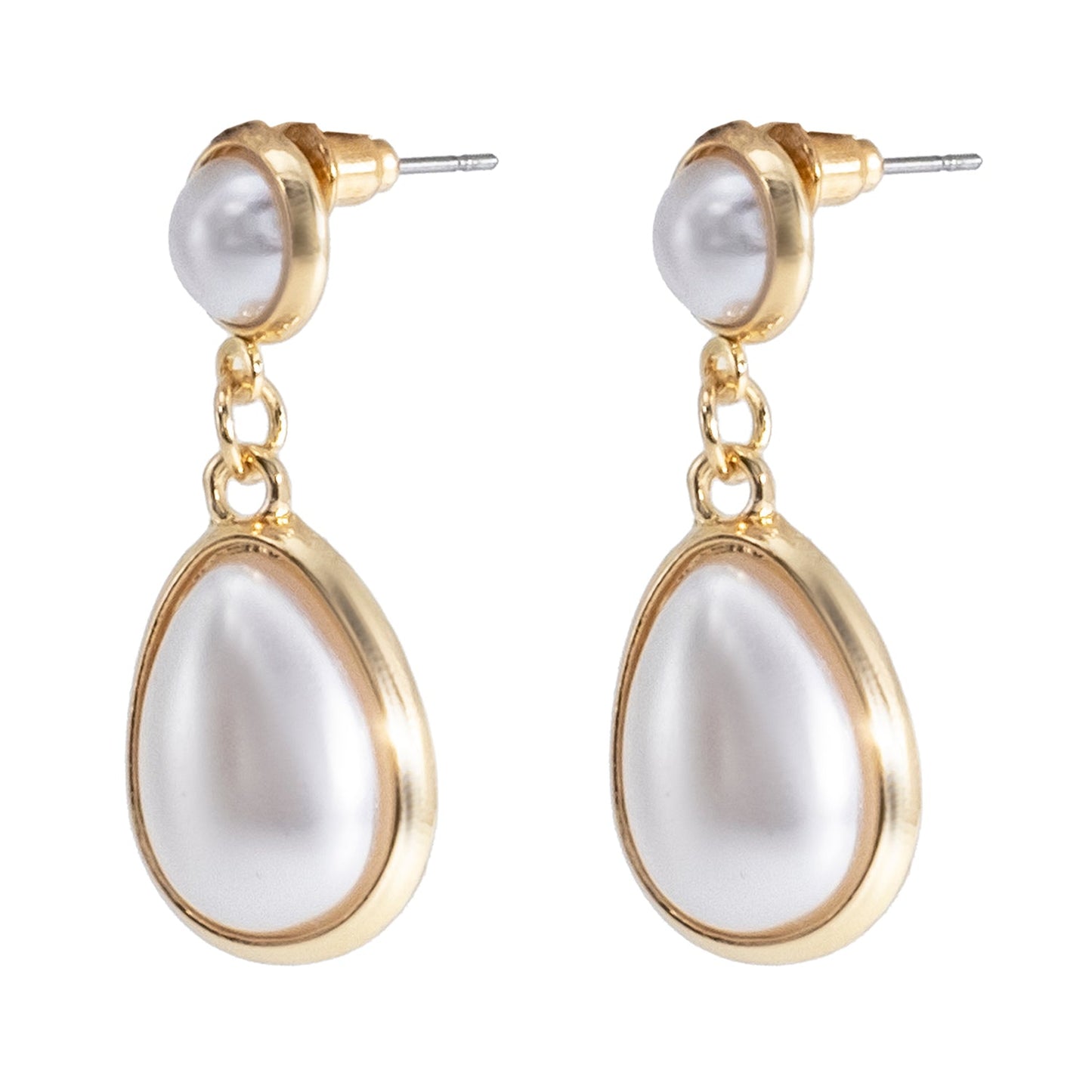 Shining Jewel Western Style Gold Plated Pearl Drop Earring For Women - (SJE_95_G_D5)