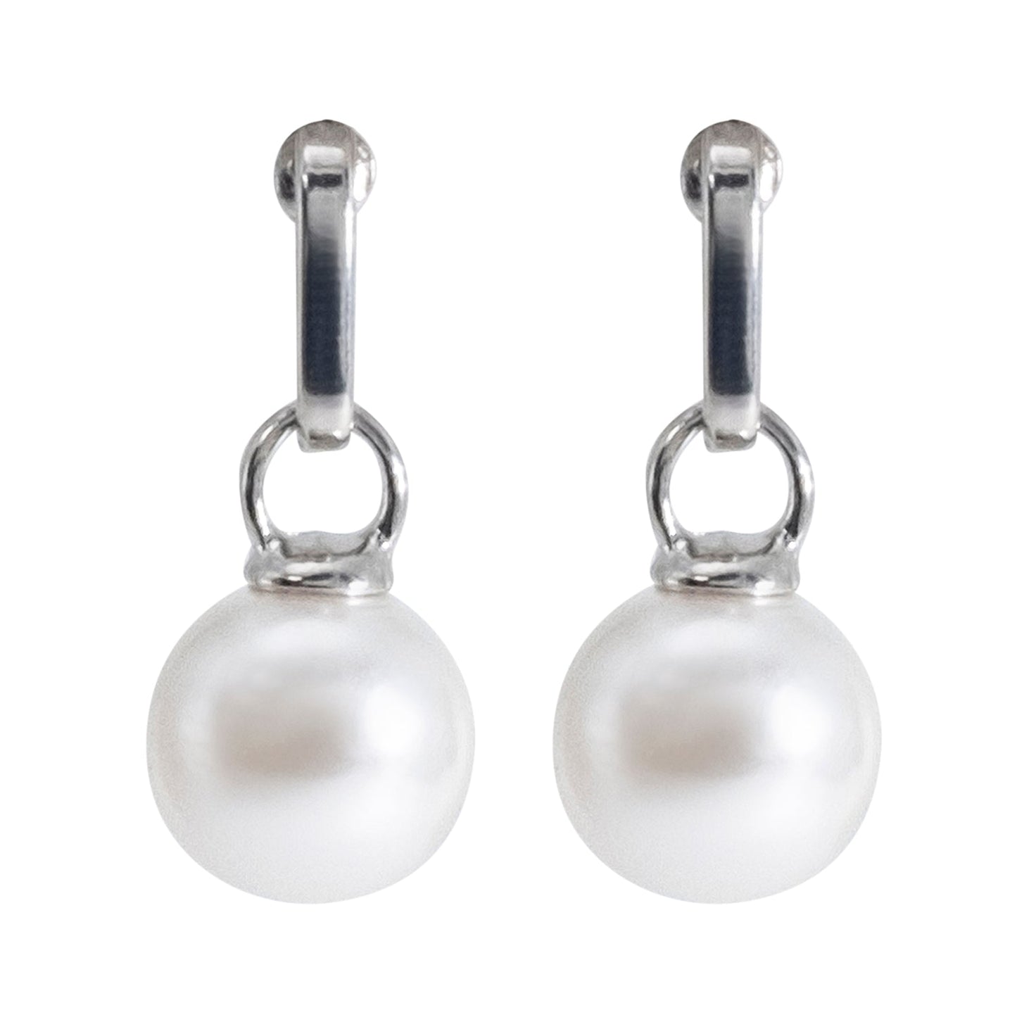 Shining Jewel Western Style Silver Plated Pearl Drop Earring For Women - (SJE_95_S_D1)