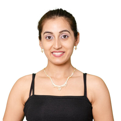 Shining Jewel Gold Plated Western CZ, Crystals & AD Design Necklace with Drop Earrings Jewellery/Jewelry Set for Women (SJN_274_G_D3)