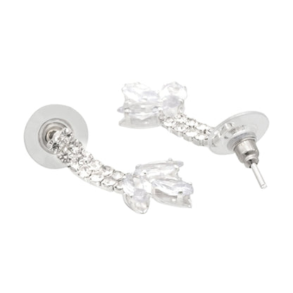 Shining Jewel Silver Plated Western CZ, Crystals & AD Design Necklace with Drop Earrings Jewellery/Jewelry Set for Women (SJN_274_S_D1)