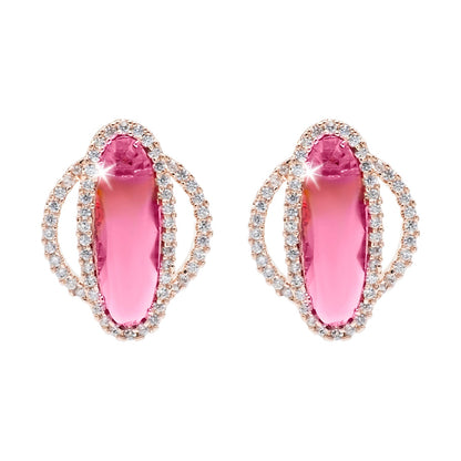 Shining Jewel by Shivansh Western Elegant Rose Gold-Plated CZ Stone & Crystals & AD with Maching Dailywear Partywear Earring Pendant Set for Women (SJN_310_RG_MT)