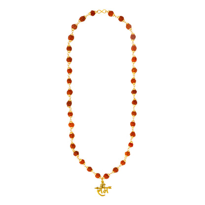 Shining Jewel by - Shivansh Tranditional Gold Plated Lord Shri Ram Rudraksha Pendant Locket for Men (SJN_321_G)