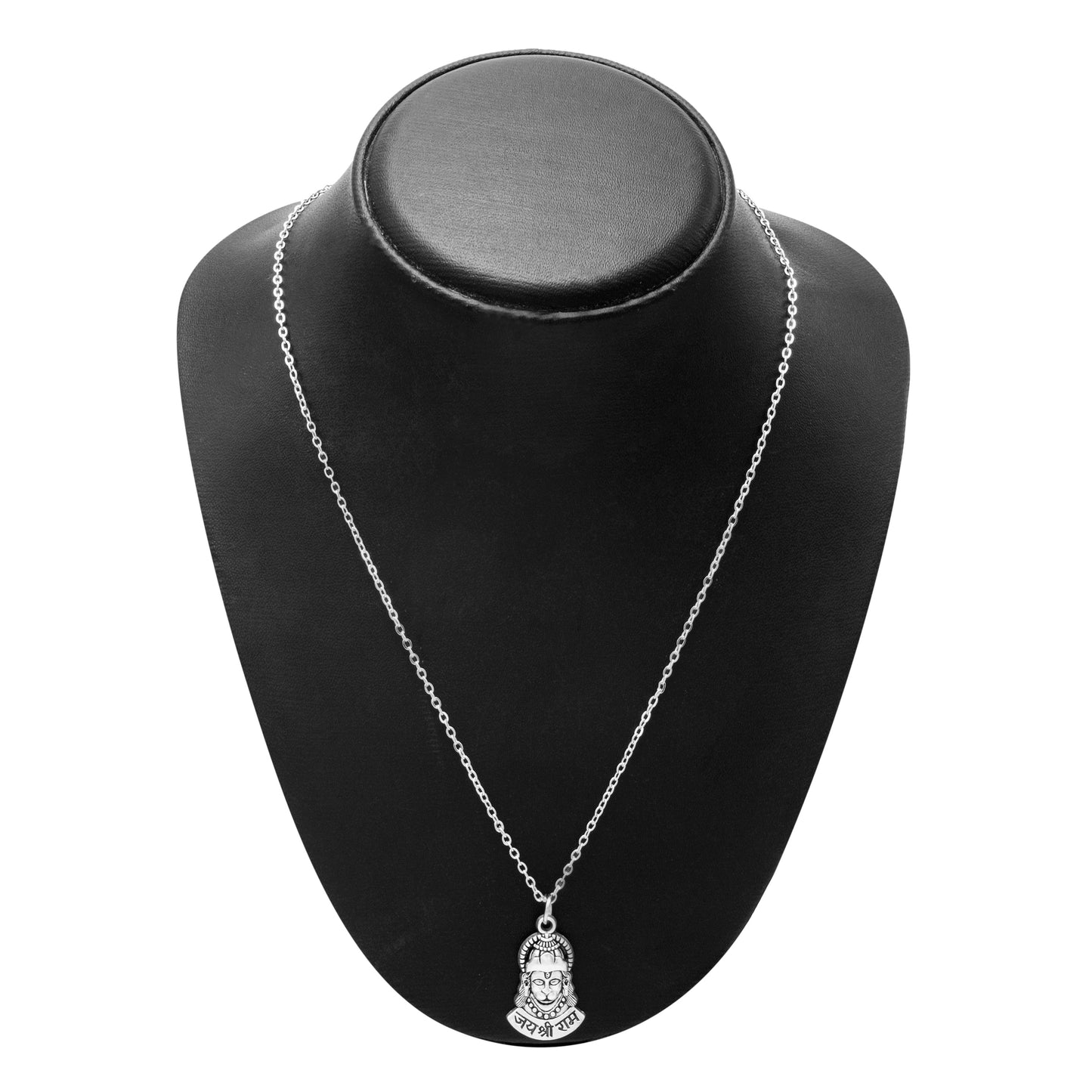 Shining Jewel by - Shivansh Traditional  Silver Plated Lord Hanuman Rudraksha Pendant Locket for Men (SJN_323_S)