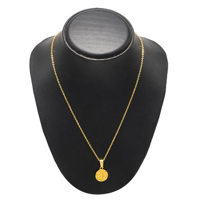 Shining Jewel by Shivansh Gold Plated Ganpati Coin Pendant Chain Necklace for Women & Girls SJN_338_G