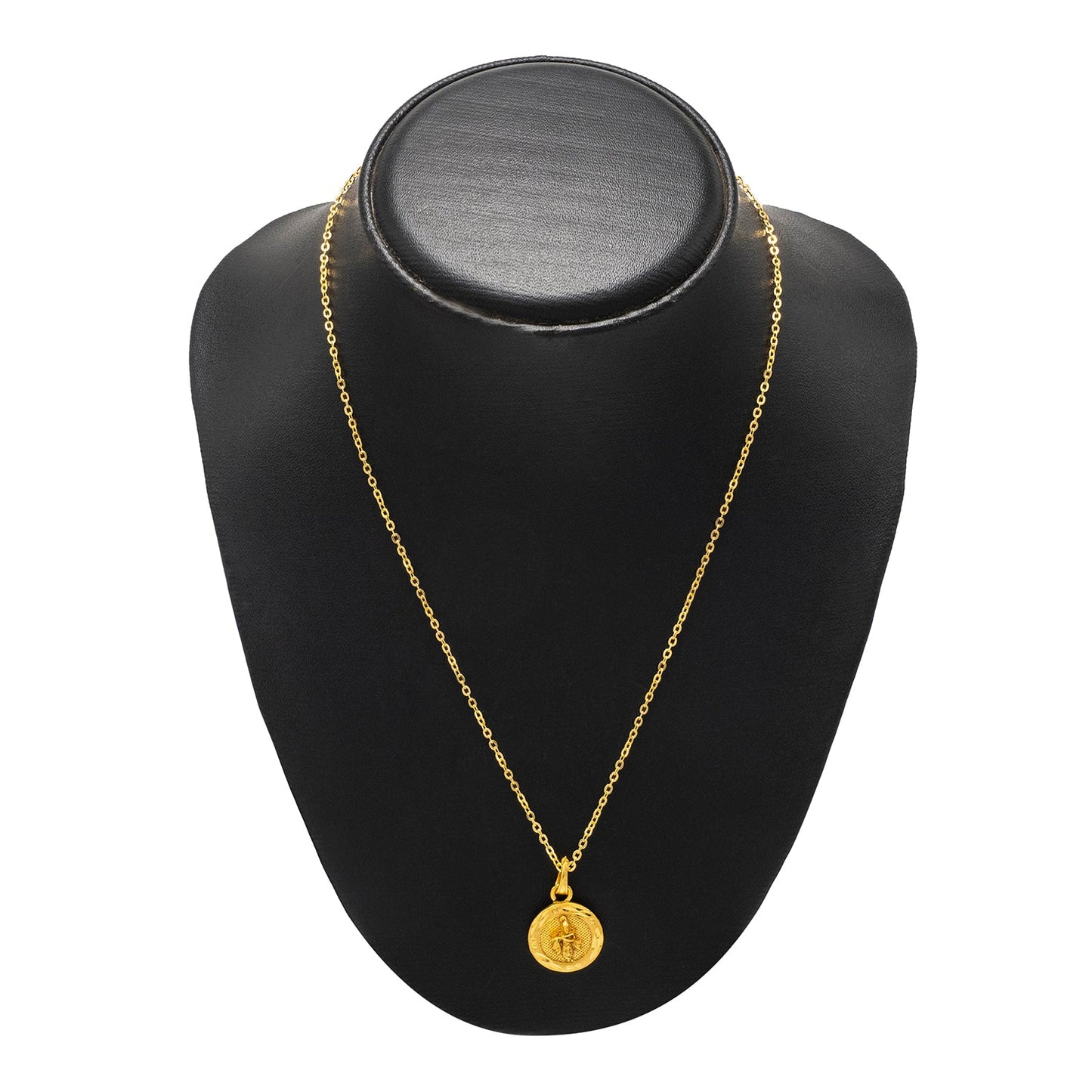 Shining Jewel by Shivansh Gold Plated Krishna Coin Pendant Chain Necklace for Women & Girls SJN_338_K