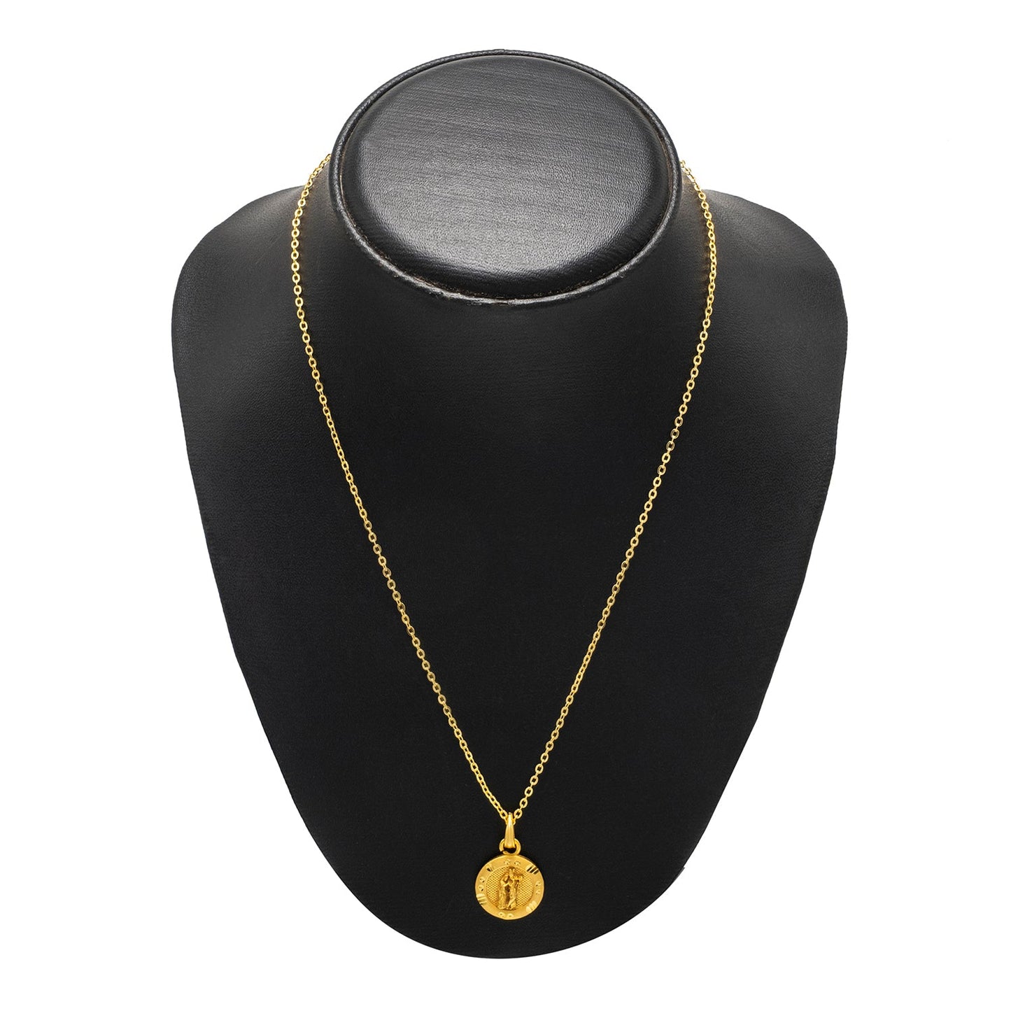 Shining Jewel by Shivansh Gold Plated Radha Krishna Coin Pendant Chain Necklace for Women & Girls SJN_338_RK