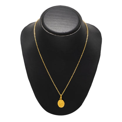 Shining Jewel by Shivansh Gold Plated Ram Coin Pendant Chain Necklace for Women & Girls SJN_338_R