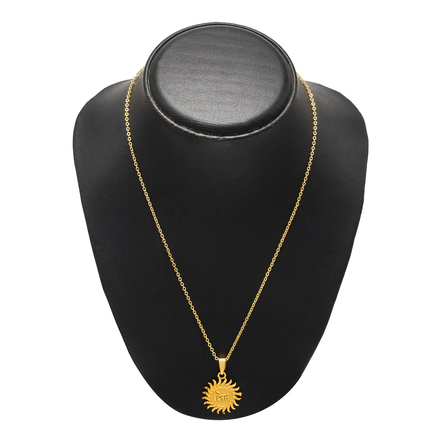 Shining Jewel by Shivansh Gold Plated Shiv Coin Pendant Chain Necklace for Women & Girls SJN_338_S