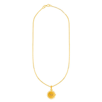 Shining Jewel by Shivansh Gold Plated Shiv Coin Pendant Chain Necklace for Women & Girls SJN_338_S