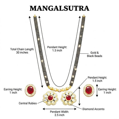 Traditional Long Black Beads Tanmaniya Mangalsutra with Antique Gold Plated Pendant for Women (SJN_347_D1)