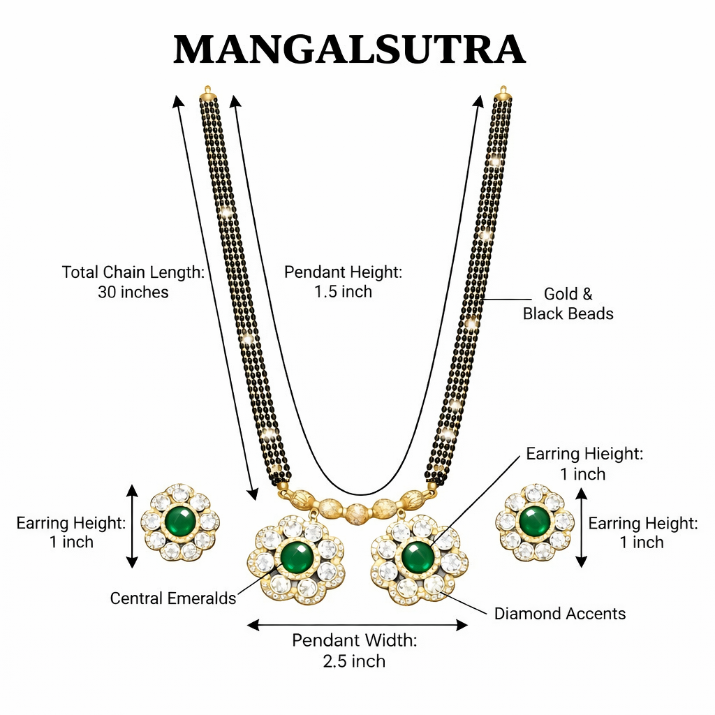 Traditional Long Black Beads Tanmaniya Mangalsutra with Antique Gold Plated Pendant for Women (SJN_347_D2)