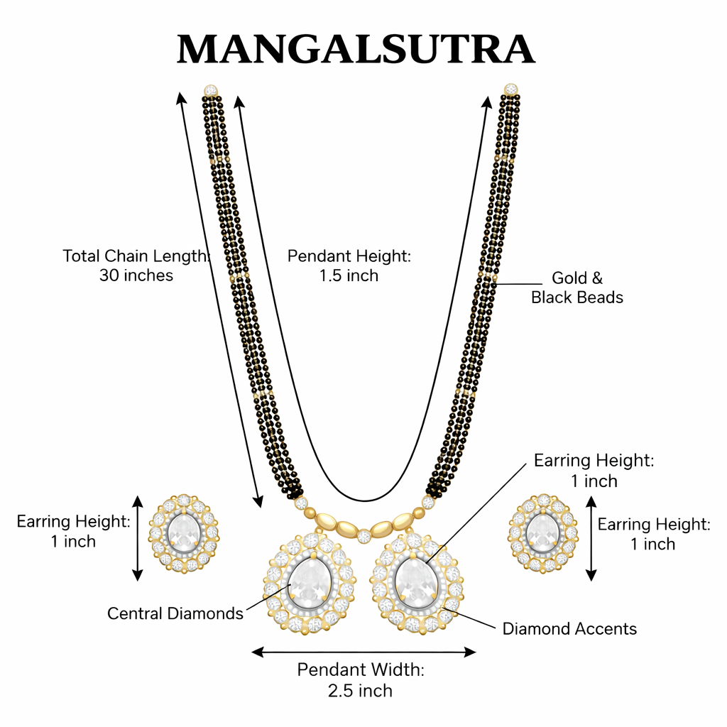 Traditional Long Black Beads Tanmaniya Mangalsutra with Antique Gold Plated Pendant for Women (SJN_347_D3)