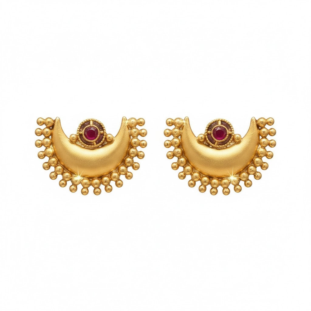 Antique Gold Plated Chand-Tara Design Necklace & Earring Set for Women SJN_349