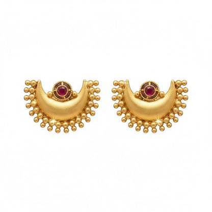 Antique Gold Plated Chand-Tara Design Necklace & Earring Set for Women SJN_349