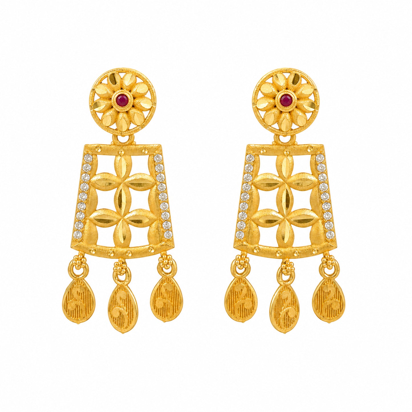 Traditional Indian Gold Plated  Bridal Dulhan Choker Jewellery Set with Earrings For Women (SJN_370)