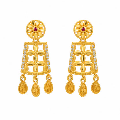 Traditional Indian Gold Plated  Bridal Dulhan Choker Jewellery Set with Earrings For Women (SJN_370)