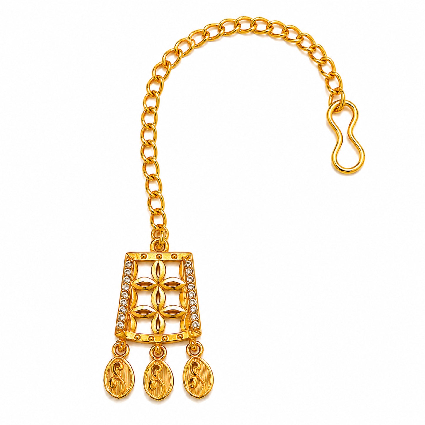 Traditional Indian Gold Plated  Bridal Dulhan Choker Jewellery Set with Earrings For Women (SJN_370)