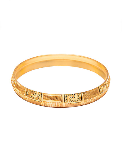 Designer Stylish Self Design Amritsari Gold Colour Sikh Kada for Men (SJ_3399)