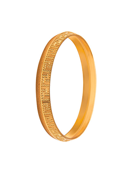 Designer Stylish Self Design Amritsari Gold Colour Sikh Kada for Men (SJ_3400)