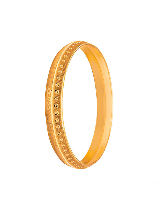 Designer Stylish Self Design Amritsari Gold Colour Sikh Kada for Men (SJ_3403_G)