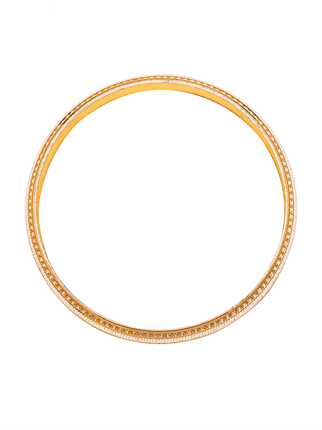 Two Tone Gold & Silver Colour Traditional Designer Kada for Men (SJ_3404_S)