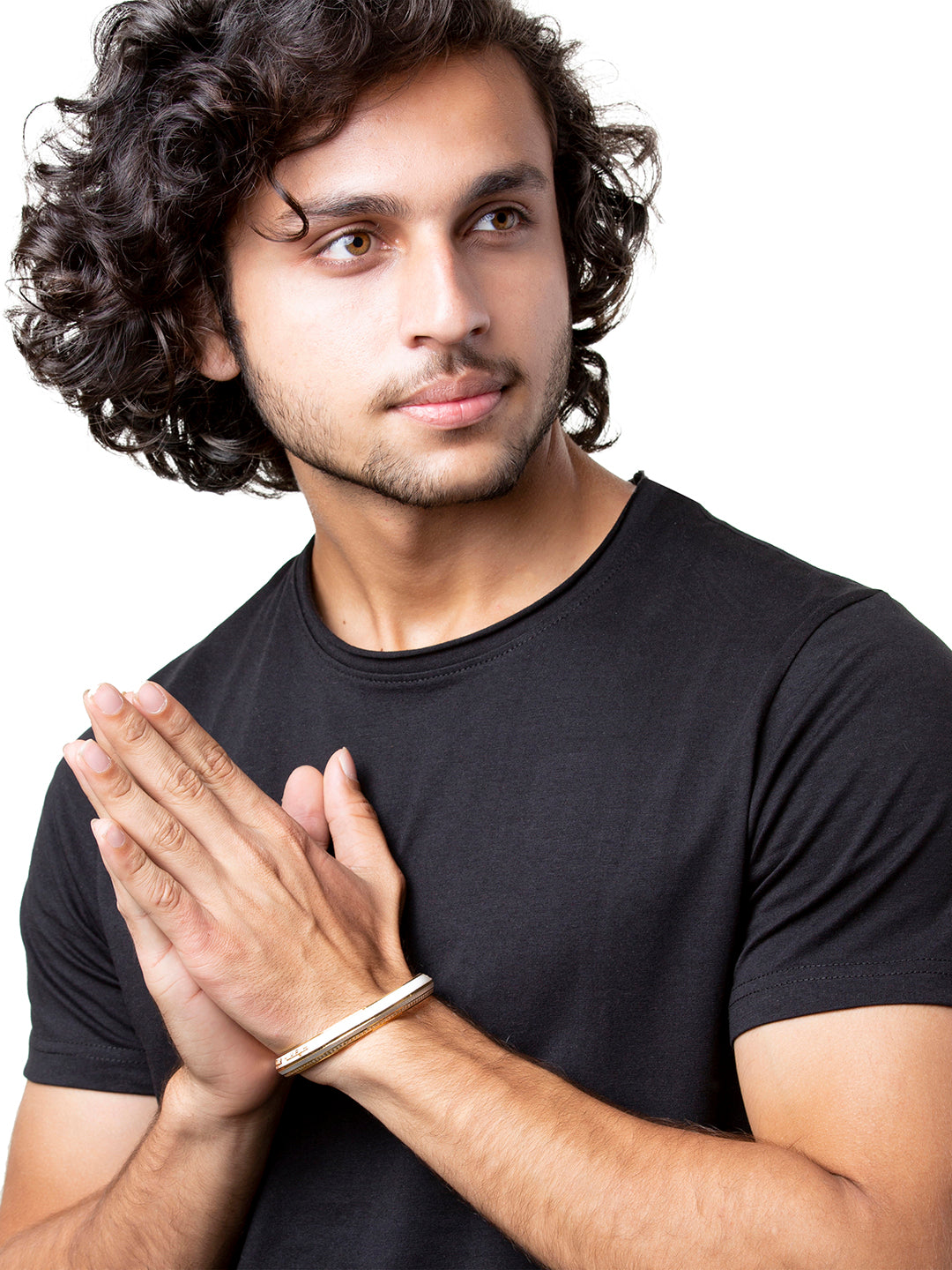 Two Tone Gold & Silver Colour Traditional Designer Kada for Men (SJ_3404_S)