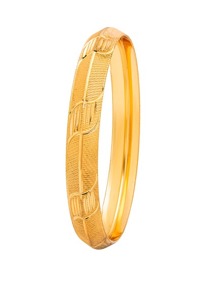 Traditional Gold-Plated Punjabi Kada Combo with Two Unique Engraved Designs - SJKC_08
