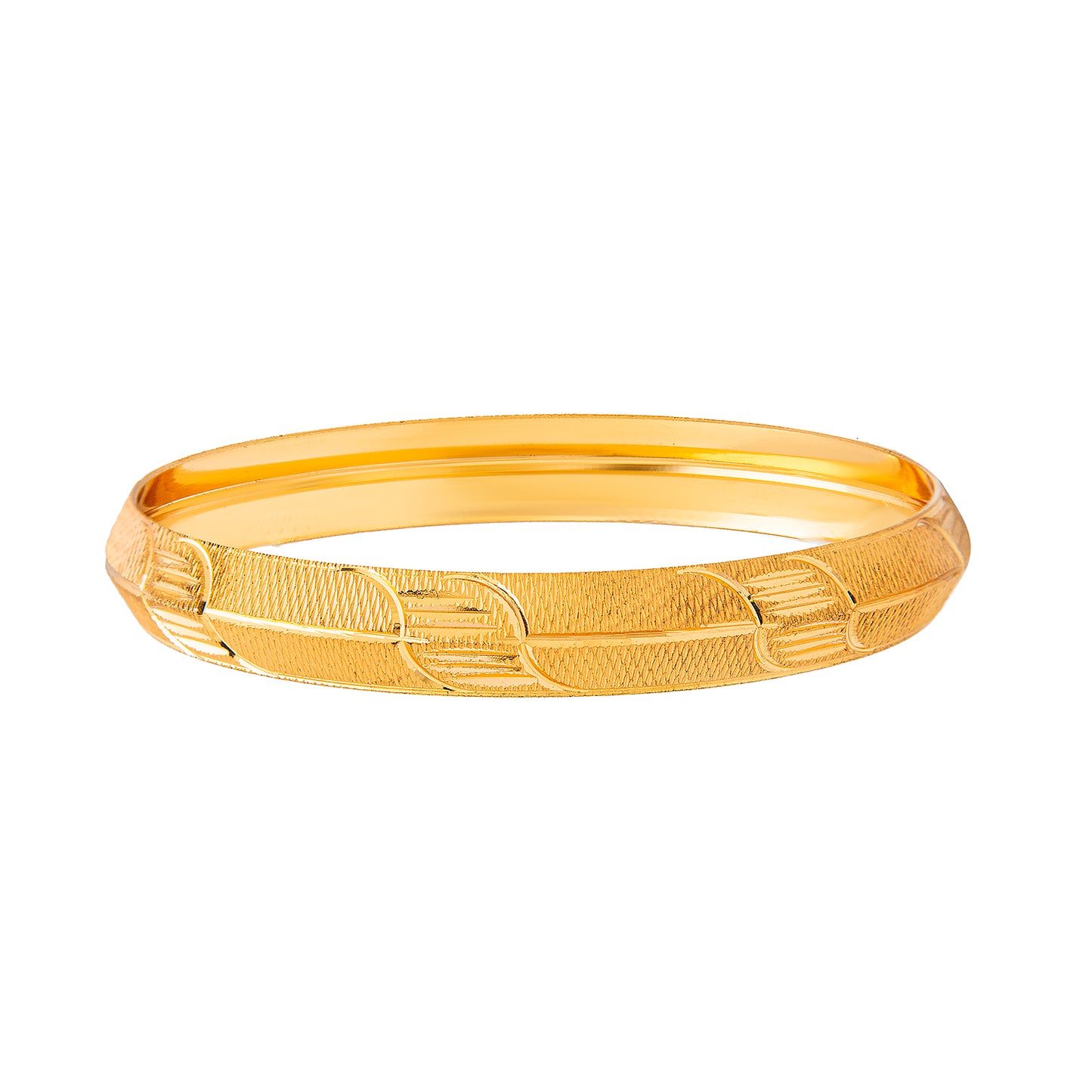 Self Design Amritsari Gold Colour Sikh Kada for Men SJ_3463