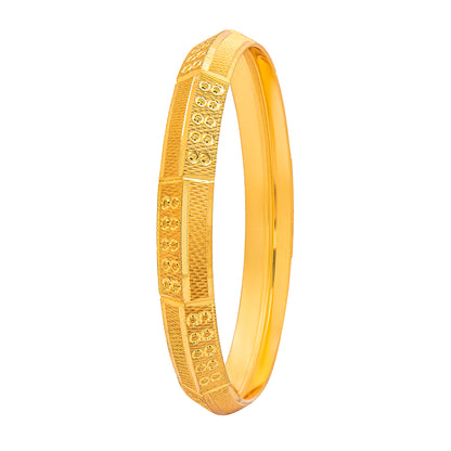 Self Design Amritsari Gold Colour Sikh Kada for Men SJ_3464